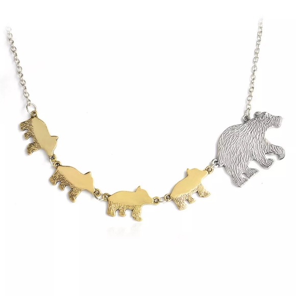 Mother bear and 4 cubs necklace Mama bear 🐻 - Picture 1 of 1